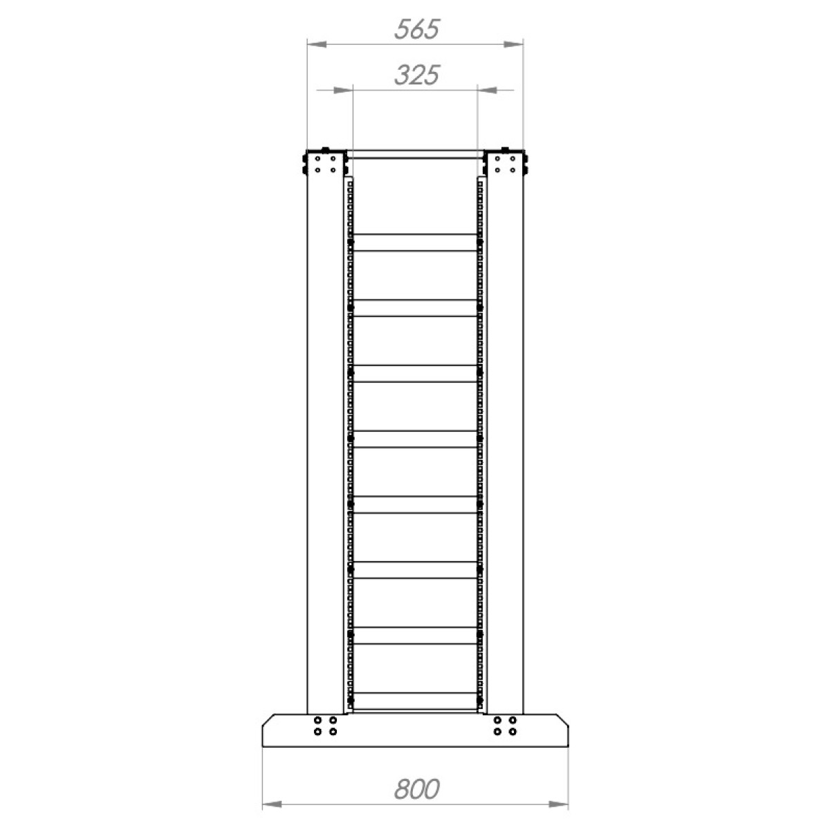 Battery Bank Rack Dimensions Heavy Duty Battery Rack for 8-9 units: Pylontech US5000, 2E, Sunwoda